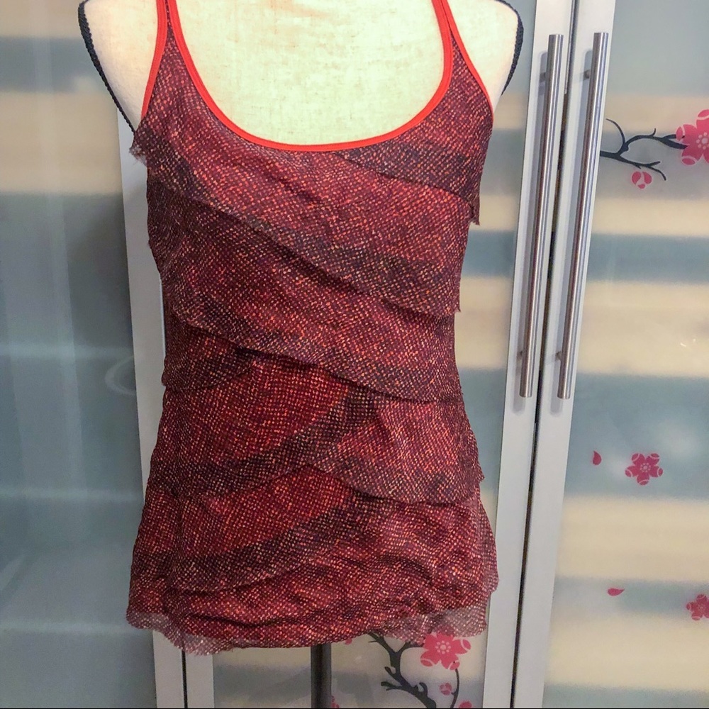 NY&C Ruffled / Layered Tank - Orange (Rust) ~ M